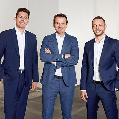 Gruppenfoto Maximilian Schmid, Heimo Pascher und Christoph Pröbstl