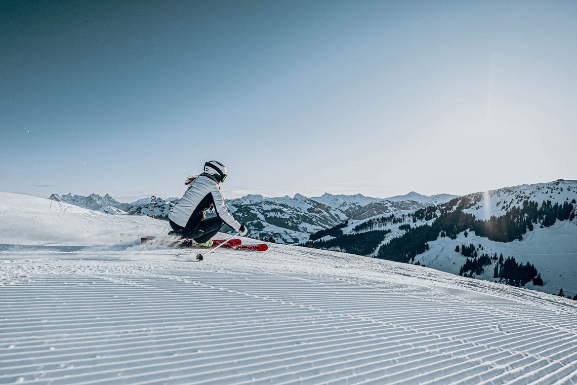 Perfekt präparierte Pisten Kitzbühel