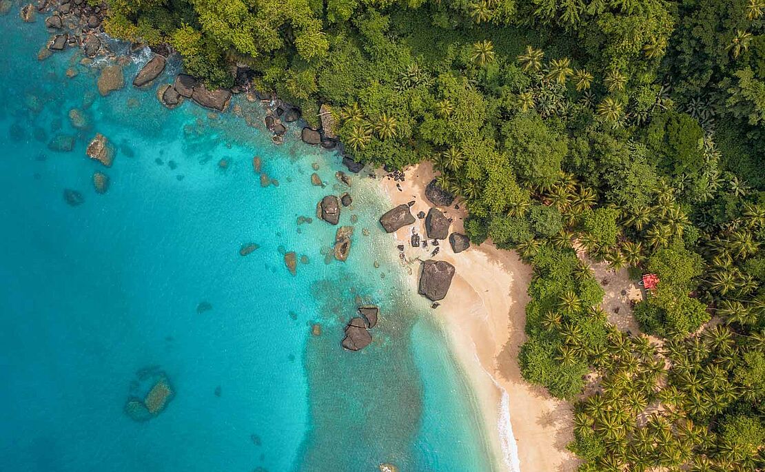 Sandstrand und Meer Naturparadies Príncipe