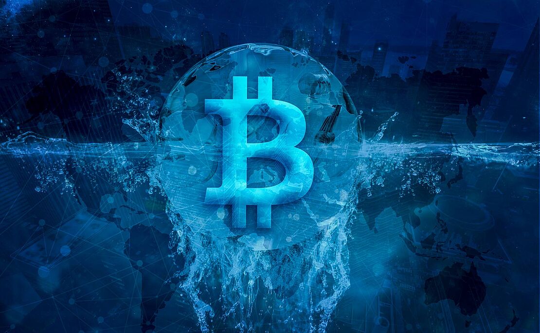 Das Zeichen für Bitcoin