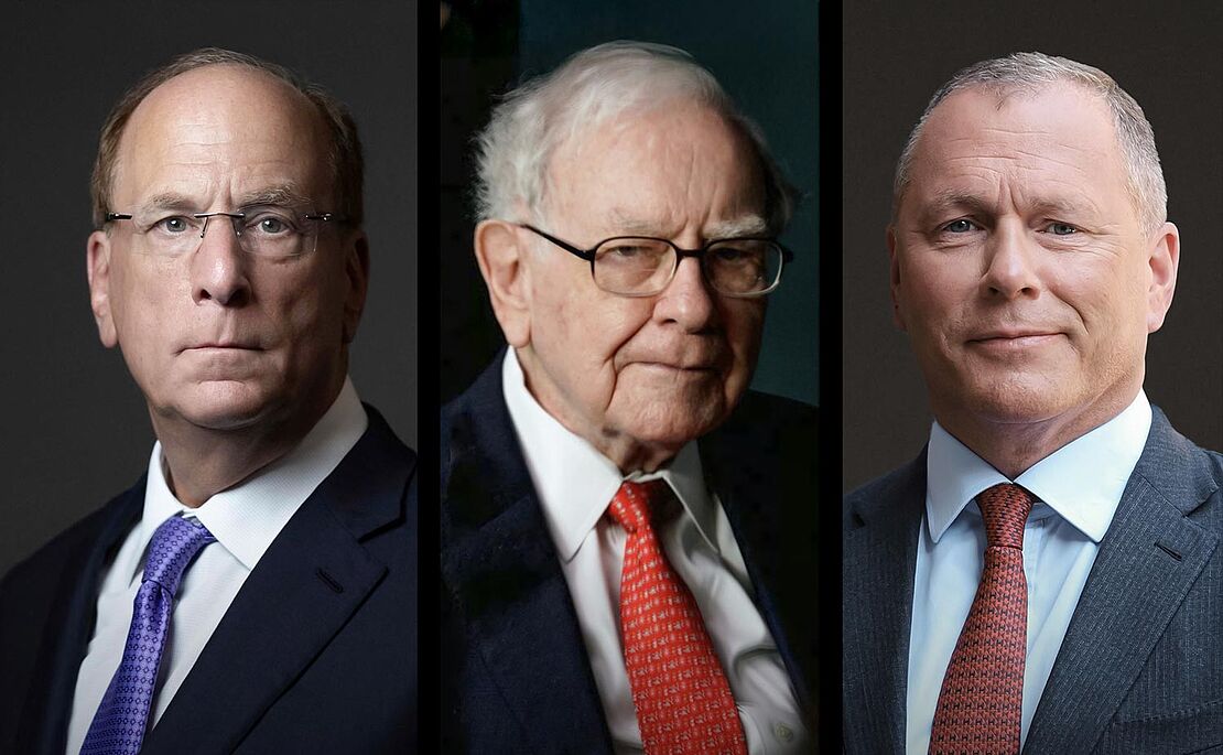 Larry Fink, Warren Buffett und Nicolai Tangen