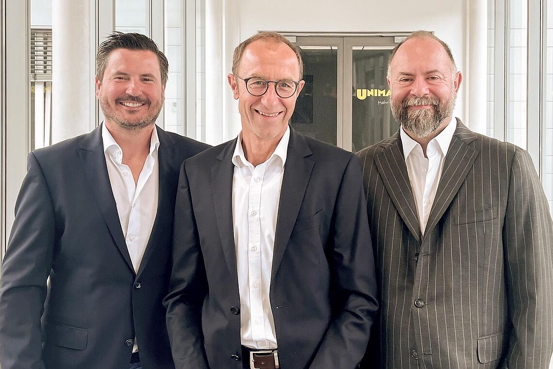 Gruppenfoto Johannes Aumann, Andreas Haider und Andreas Hämmerle