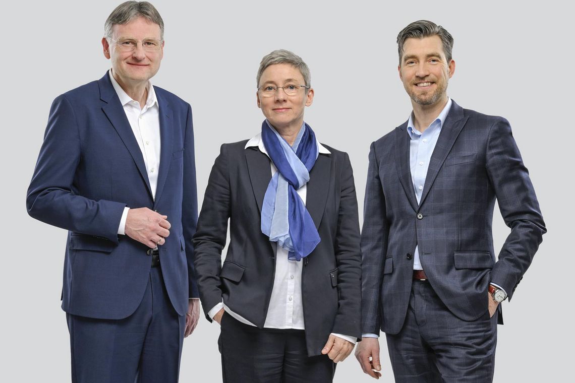 Gruppenfoto Andreas Kugi, Brigitte Bach und Alexander Svejkovsky 