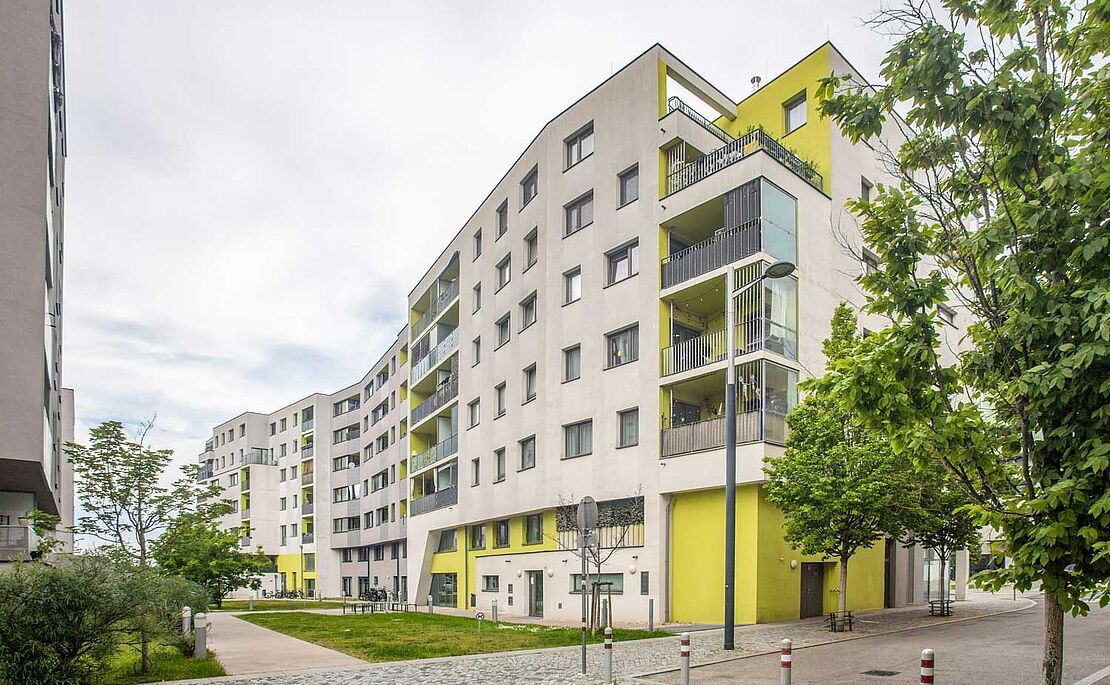 Wohnhausanlage in der Wiener Seestadt