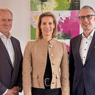 Gruppenfoto Roland Wernik, Valerie Hackl und Dominik Engel