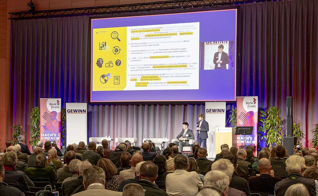 Abendveranstaltung GEWINN-Messe 2026: Bühne