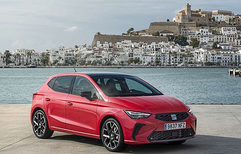 Rotes Modell Seat Ibiza, Benzin