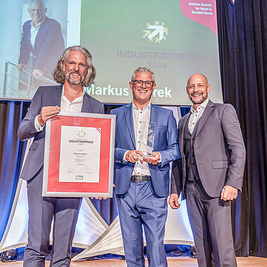 Gruppenfoto Roland Pirker, Markus Marek und Hannes Royer